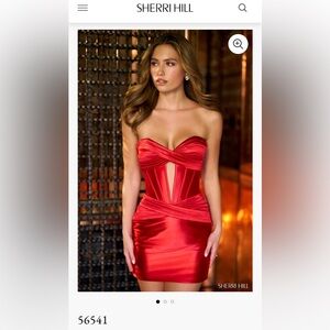 Sherri Hill Vibrant Red Dress